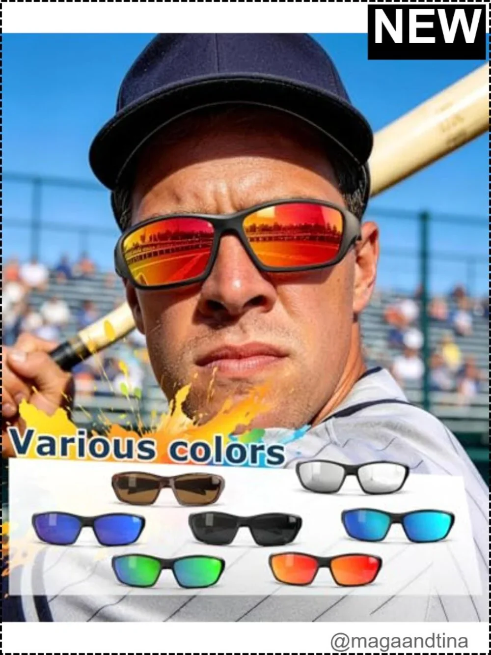 Polarized Sports Sunglasses UV400 Protection for Men Women Cycling Running